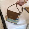 Striped Woven Crossbody Bag