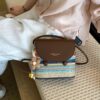 Striped Woven Crossbody Bag